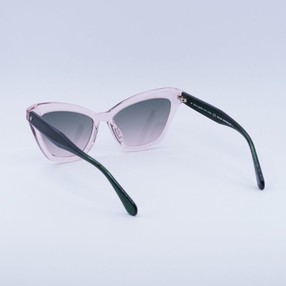 Kate Spade AMELIE/G/S 035J JP Sunglasses Pink Cat Eye Frame, Green Lenses main image 4